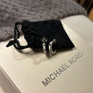 Michael Kors Silver Jewelry Hoop Earrings